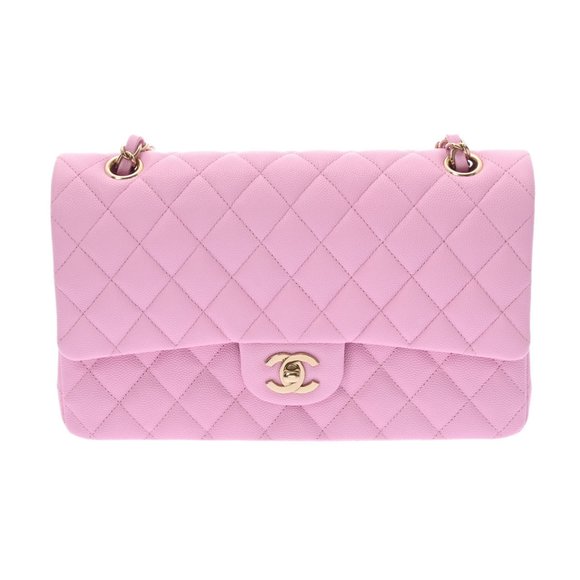 CHANEL Handbags - CHANEL Chanel matelasse W flap chain shoulder 25 pink ladies caviar skin bag